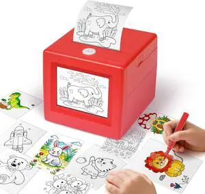 Smart AI Voice Sticker Maker Machine for Kids, Red Smart AI Voice Sticker Maker Machine for Kids, Red
