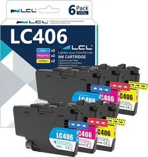 LC406 Color Ink Cartridge Replacement for Brother LC4063PKS LC406C LC406CS LC406M LC406MS LC406Y LC406YS for MFC-J4335DW MFC-J4345DW MFC-J4535DW MFC-J5855DW MFC-J5955DW MFC-J6555DW Printer(2C2M2Y) LC406 Color Ink Cartridge Replacement for Brother LC4063PKS LC406C LC406CS LC406M LC406MS LC406Y LC406YS for MFC-J4335DW MFC-J4345DW MFC-J4535DW MFC-J5855DW MFC-J5955DW MFC-J6555DW Printer(2C2M2Y)