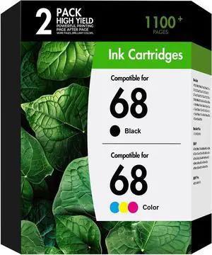 68 68XL Ink Cartridges Black/Color Combo Pack for HP Envy 6155e 6555e Ink 68 68XL Ink Cartridges Black/Color Combo Pack for HP Envy 6155e 6555e Ink