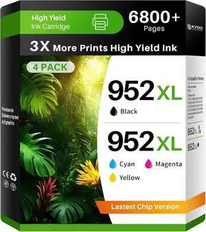 952XL Ink Cartridges Combo Pack Replacement for HP 952 XL 952 ink, 4 Pack 952XL Ink Cartridges Combo Pack Replacement for HP 952 XL 952 ink, 4 Pack