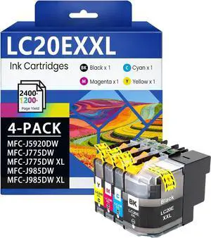 LC20EXXL LC20E Ink Cartridges Set 4-Pack with Super High Yield LC20EXXL LC20E Ink Cartridges Set 4-Pack with Super High Yield