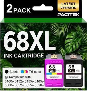Remanufactured 68 68XL 68e Replacement for HP 68 Ink Cartridges Combo Pack Remanufactured 68 68XL 68e Replacement for HP 68 Ink Cartridges Combo Pack