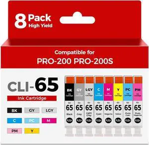 CLI-65 Ink Cartridges PRO-200 PRO-200S Ink Compatible for Canon CLI65 Ink CLI-65 Ink Cartridges PRO-200 PRO-200S Ink Compatible for Canon CLI65 Ink