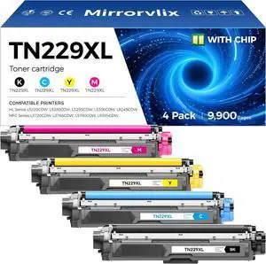 TN229XL Toner Cartridge Set 4-Pack Replacement Compatible for Brother TN-229XL TN229 XL MFC-L3720CDW MFC-L3780CDW HL-L3220CDW HL-L3280CDW HL-L3300CDW HL-L3295CDW L8245CDW MFC-L8395CDW L3765CDW Printer TN229XL Toner Cartridge Set 4-Pack Replacement Compatible for Brother TN-229XL TN229 XL MFC-L3720CDW MFC-L3780CDW HL-L3220CDW HL-L3280CDW HL-L3300CDW HL-L3295CDW L8245CDW MFC-L8395CDW L3765CDW Printer