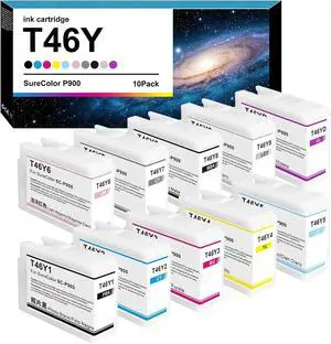 T46Y Ink Cartridges SC-P900 Ink Set Ultrachrome PRO10 Replacement for SureColor P900 Printer(10 Pack) T46Y Ink Cartridges SC-P900 Ink Set Ultrachrome PRO10 Replacement for SureColor P900 Printer(10 Pack)