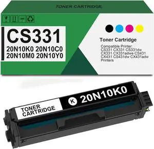 CX331 CS331 Black Toner Cartridges Compatible for Lexmark CS331 20N10K0 Toner Cartridge for CS331 CX331 CS331dw CX331adwe CS431 CX431 CS431dw CX431adw Printers,1 Pack CX331 CS331 Black Toner Cartridges Compatible for Lexmark CS331 20N10K0 Toner Cartridge for CS331 CX331 CS331dw CX331adwe CS431 CX431 CS431dw CX431adw Printers,1 Pack