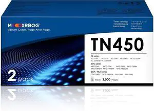TN450 Black Toner Cartridge High Yield 2-Pack Replacement for Brother TN450 TN450 Black Toner Cartridge High Yield 2-Pack Replacement for Brother TN450