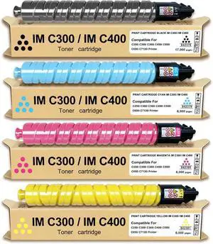 IM C300 IM C400 Toner Cartridge IMC300 IMC400 4-Pack 842378 842379 842380 842381 Compatible for Ricoh IM C300F IM C300SRF IM C300SF IM C400SRF IM C400F IM C400SF IM C401F C401SF(BMCY) IM C300 IM C400 Toner Cartridge IMC300 IMC400 4-Pack 842378 842379 842380 842381 Compatible for Ricoh IM C300F IM C300SRF IM C300SF IM C400SRF IM C400F IM C400SF IM C401F C401SF(BMCY)