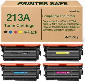 213A Toner Cartridge Set Replacement for HP 213A W2130A W2131A W2132A W2133A Toner Cartridge Work for HP Color LaserJet Enterprise 5700dn 6700 6701dn MFP 5800dn 6800 6801dn Printer 4 Pack 213A Toner Cartridge Set Replacement for HP 213A W2130A W2131A W2132A W2133A Toner Cartridge Work for HP Color LaserJet Enterprise 5700dn 6700 6701dn MFP 5800dn 6800 6801dn Printer 4 Pack