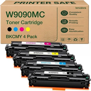 W9090MC W9091MC W9092MC W9093MC Toner Cartridges Replacement for HP Color LaserJet Managed E45028dn MFP E47528f Printer, High Yield BKCMY 4 Pack W9090MC W9091MC W9092MC W9093MC Toner Cartridges Replacement for HP Color LaserJet Managed E45028dn MFP E47528f Printer, High Yield BKCMY 4 Pack