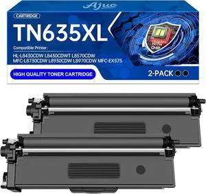 HL-L8430CDW TN635XL TN-635XL Black Toner Cartridge 2-Pack with Chip HL-L8430CDW TN635XL TN-635XL Black Toner Cartridge 2-Pack with Chip