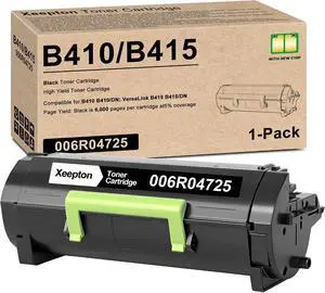 B410 B415 Black Toner Cartridge (with New Chip) Replacement for Xerox B410 B415 006R04725 Toner for B410 B410/DN Versalink B415 B415/DN Printer Ink, 1-Pack B410 B415 Black Toner Cartridge (with New Chip) Replacement for Xerox B410 B415 006R04725 Toner for B410 B410/DN Versalink B415 B415/DN Printer Ink, 1-Pack