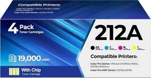212A Toner Cartridges 4 Pack for HP Color LaserJet M554 M555 M578 Printer 212A Toner Cartridges 4 Pack for HP Color LaserJet M554 M555 M578 Printer