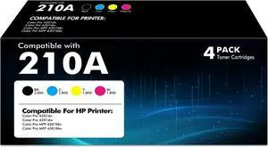 VICTONER 210A Toner Cartridges 4 Pack 210X 210 MFP 4301fdw VICTONER 210A Toner Cartridges 4 Pack 210X 210 MFP 4301fdw