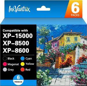 High Yield Ink Cartridges Combo Pack Replacement with XP 15000 XP-8500 XP-8600 Printer(6-Pack, Black/Cyan/Magenta/Yellow/Red/Gray) High Yield Ink Cartridges Combo Pack Replacement with XP 15000 XP-8500 XP-8600 Printer(6-Pack, Black/Cyan/Magenta/Yellow/Red/Gray)