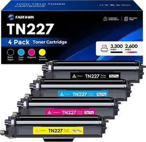 TN227 Toner Cartridges 4 Pack Replacement for Brother TN227 TN-227 TN223 TN227 Toner Cartridges 4 Pack Replacement for Brother TN227 TN-227 TN223