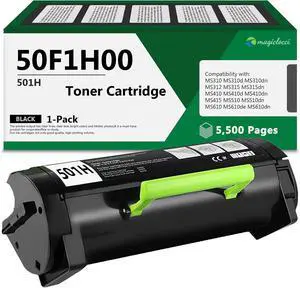 501H 50F1H00 Black High Yield Toner Cartridge 1-Pack (5,500 Pages) Replacement for Lexmark 50F1H00 Toner Cartridge Work for MS310, MS410 Printer, 501H Toner 501H 50F1H00 Black High Yield Toner Cartridge 1-Pack (5,500 Pages) Replacement for Lexmark 50F1H00 Toner Cartridge Work for MS310, MS410 Printer, 501H Toner