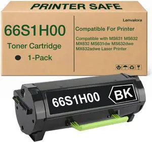 66S1H00 Black Toner Cartridge High Yield Replacement for Lexmark 66S1H00 Toner Work for Use for MS531 MS531dw MX532 MX532adwe Printers 1 Black 28,400 Pages 66S1H00 Black Toner Cartridge High Yield Replacement for Lexmark 66S1H00 Toner Work for Use for MS531 MS531dw MX532 MX532adwe Printers 1 Black 28,400 Pages