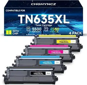 Compatible Toner Cartridge Replacement for Brother TN635XL Works with HL-L8430CDW HL-L8430CDWT HL-L8570CDW MFC-L8730CDW MFC-L8930CDW MFC-L8970CDW MFC-EX575 (4 Pack, Upgraded Chip) Compatible Toner Cartridge Replacement for Brother TN635XL Works with HL-L8430CDW HL-L8430CDWT HL-L8570CDW MFC-L8730CDW MFC-L8930CDW MFC-L8970CDW MFC-EX575 (4 Pack, Upgraded Chip)