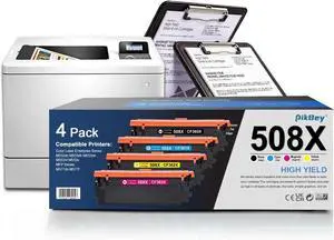 508X Toner Cartridges High Yield-Replacement for HP 508X 508 Toner CF360X Compatible with Color Laser Enterprise M553 M552 MFP M577 Series Printer 4-Pack(Black/Cyan/Yellow/Magenta) 508X Toner Cartridges High Yield-Replacement for HP 508X 508 Toner CF360X Compatible with Color Laser Enterprise M553 M552 MFP M577 Series Printer 4-Pack(Black/Cyan/Yellow/Magenta)