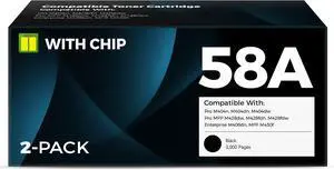 58A Toner Cartridge Black Compatible for 58a hp Toner Cartridge (2 Pack) 58A Toner Cartridge Black Compatible for 58a hp Toner Cartridge (2 Pack)