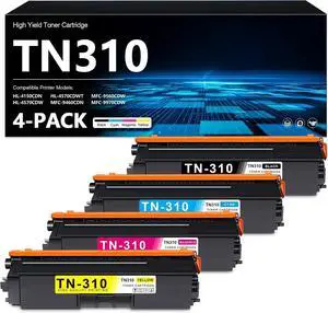 TN310 Toner Cartridge 4-Color Set TN310BK TN310C TN310M TN310Y Toner TN310 Toner Cartridge 4-Color Set TN310BK TN310C TN310M TN310Y Toner