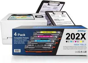 202X Toner Cartridges Replacement for HP 202X CF500X 202A CF500A Compatible for Color Laser Pro MFP M281fdw M281fdn M281cdw M281 M254dw M254nw M254dn M254 Printers 4-Pack (Bk/C/Y/M) 202X Toner Cartridges Replacement for HP 202X CF500X 202A CF500A Compatible for Color Laser Pro MFP M281fdw M281fdn M281cdw M281 M254dw M254nw M254dn M254 Printers 4-Pack (Bk/C/Y/M)