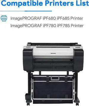 PFI-207MBK Ink Cartridge 300ml Replacement for Canon PFI-207 Compatible with Canon ImagePrograf iPF680 iPF685 iPF780 iPF785 Printers (Matte Black) PFI-207MBK Ink Cartridge 300ml Replacement for Canon PFI-207 Compatible with Canon ImagePrograf iPF680 iPF685 iPF780 iPF785 Printers (Matte Black)