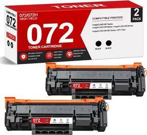 072 High-Yield Black Toner Cartridge 2-Pack Replacement for Canon CRG072 072 High-Yield Black Toner Cartridge 2-Pack Replacement for Canon CRG072