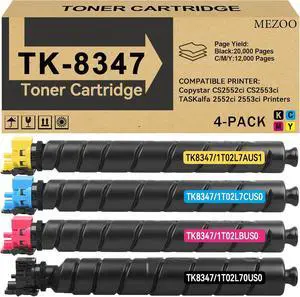 MEZOO TK8347 TK-8347 Toner Cartridge High Yield TK-8347 TK-8347K TK-8347C TK-8347M TK-8347Y Compatible for Kyocera TASKalfa 2552ci 2553ci Copystar CS-2552ci CS-2553ci Printers(4-Pack,BK/C/M/Y) MEZOO TK8347 TK-8347 Toner Cartridge High Yield TK-8347 TK-8347K TK-8347C TK-8347M TK-8347Y Compatible for Kyocera TASKalfa 2552ci 2553ci Copystar CS-2552ci CS-2553ci Printers(4-Pack,BK/C/M/Y)