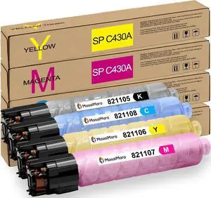 MasaiMara SP C430A Compatible Toner Cartridges for Ricoh Aficio SP C430 C430A C430DN C431DN C431DN-HS C431DNHT C431DNHW C440DN C441DN LP137DN CLP37DN Printer (Black, Cyan, Magenta, Yellow, 4 Pack) MasaiMara SP C430A Compatible Toner Cartridges for Ricoh Aficio SP C430 C430A C430DN C431DN C431DN-HS C431DNHT C431DNHW C440DN C441DN LP137DN CLP37DN Printer (Black, Cyan, Magenta, Yellow, 4 Pack)