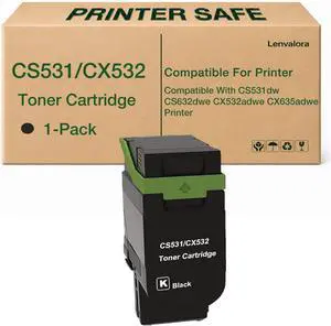 75M10K0 Black Toner Cartridge Replacement for Lexmark 75M10K0 CS531 CX532 Toner Compatible with CS531dw CS632dwe CX532adwe CX635adwe Printers 1 Pack Black 3500 Pages 75M10K0 Black Toner Cartridge Replacement for Lexmark 75M10K0 CS531 CX532 Toner Compatible with CS531dw CS632dwe CX532adwe CX635adwe Printers 1 Pack Black 3500 Pages