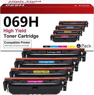 069H 069 High Capacity Toner Cartridge Set (Black, Cyan, Yellow, Magenta) 069H 069 High Capacity Toner Cartridge Set (Black, Cyan, Yellow, Magenta)