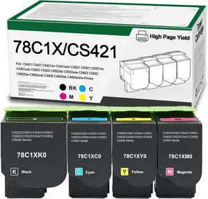 SRITE 4PK 78C1XK0 78C1XC0 78C1XM0 78C1XY0 Extra High Yield Toner Cartridge SRITE 4PK 78C1XK0 78C1XC0 78C1XM0 78C1XY0 Extra High Yield Toner Cartridge