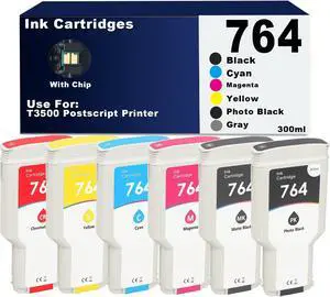 SkyPrint 764 Ink Cartridges 300ML Compatible with Designjet T3500 Printer SkyPrint 764 Ink Cartridges 300ML Compatible with Designjet T3500 Printer