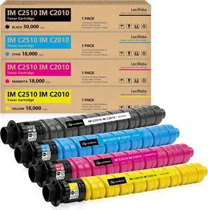 LeciRoba IM C2510 IM C2010 High Yield Compatible Toner Cartridge Replacement for Ricoh 842554 842557 842556 842555 Toner Cartridge for Ricoh IM C2010 IM C2510 Printer (4-Pack) LeciRoba IM C2510 IM C2010 High Yield Compatible Toner Cartridge Replacement for Ricoh 842554 842557 842556 842555 Toner Cartridge for Ricoh IM C2010 IM C2510 Printer (4-Pack)