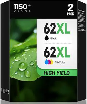 62 62XL Ink Cartridges Black and Color for HP Envy 7640 5660 7645 5540 5640 62 62XL Ink Cartridges Black and Color for HP Envy 7640 5660 7645 5540 5640