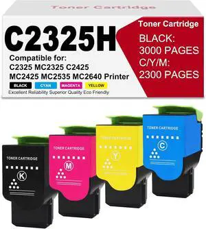 Compatible for C2325H Toner 4P C2325/MC2325 High Yield 9.9k Pages Compatible for C2325H Toner 4P C2325/MC2325 High Yield 9.9k Pages