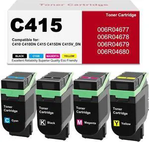 Compatible for C410/C415 Toner 4-Pack High Yield 8.8k Pages Compatible for C410/C415 Toner 4-Pack High Yield 8.8k Pages