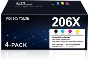 206X Toner Cartridge Set Replacement for Hp 206X Yoner Cartridges 4 Pack High Yield Work for Color Laser Pro MFP M283cdw M283fdw M255dw M255nw Series Printer 206X Toner Cartridge Set Replacement for Hp 206X Yoner Cartridges 4 Pack High Yield Work for Color Laser Pro MFP M283cdw M283fdw M255dw M255nw Series Printer