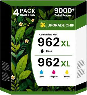 962XL Ink Cartridges for HP 962XL Ink Cartridges Combo Pack Work for HP OfficeJet Pro 9010, 9015, 9018, 9020, 9025 9014 9016 9019 Printer, 4-Pack 962XL Ink Cartridges for HP 962XL Ink Cartridges Combo Pack Work for HP OfficeJet Pro 9010, 9015, 9018, 9020, 9025 9014 9016 9019 Printer, 4-Pack