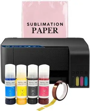 Cartridge-Free Super-Tank Printer with Sublimation Sublimation Heat Transfer Image Printing for T-Shirts Ceramic Mugs Bags and More. New Cartridge-Free Super-Tank Printer with Sublimation Sublimation Heat Transfer Image Printing for T-Shirts Ceramic Mugs Bags and More. New