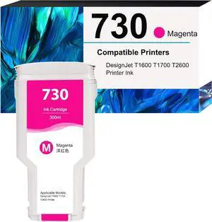 730 Ink Cartridge Replacement for HP 730 High Yield 300ml Ink Replacement for Designjet T1600 T1700 T2600 MFP Series Printer (Magenta) 730 Ink Cartridge Replacement for HP 730 High Yield 300ml Ink Replacement for Designjet T1600 T1700 T2600 MFP Series Printer (Magenta)