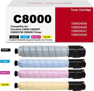Compatible for VersaLink C8000 Toner CMYK High Yield 70.4k Pages Compatible for VersaLink C8000 Toner CMYK High Yield 70.4k Pages