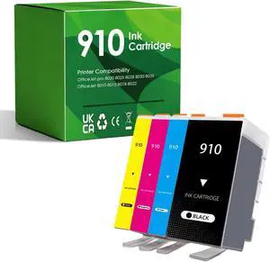 910 Ink Cartridges Replacement for HP 910 Ink Cartridges Combo Pack High Yield Work for OfficeJet Pro 8020 8025 8028 8030 8035 OfficeJet 8010 8015 8018 8022 Printers (4-Pack) 910 Ink Cartridges Replacement for HP 910 Ink Cartridges Combo Pack High Yield Work for OfficeJet Pro 8020 8025 8028 8030 8035 OfficeJet 8010 8015 8018 8022 Printers (4-Pack)