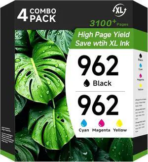 962 Ink Replacement for HP 962 HP962 Ink Cartridges Combo Pack Work with HP OfficeJet Pro 9015e 9018e 9025e 9012e 9015 9010 9012 9018 9020 9025 (4-Pack, Black Cyan Yellow Magenta) 962 Ink Replacement for HP 962 HP962 Ink Cartridges Combo Pack Work with HP OfficeJet Pro 9015e 9018e 9025e 9012e 9015 9010 9012 9018 9020 9025 (4-Pack, Black Cyan Yellow Magenta)