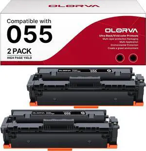 055 Compatible Replacment for Canon 055 055H Black Toner Cartridge 2 Pack 055 Compatible Replacment for Canon 055 055H Black Toner Cartridge 2 Pack