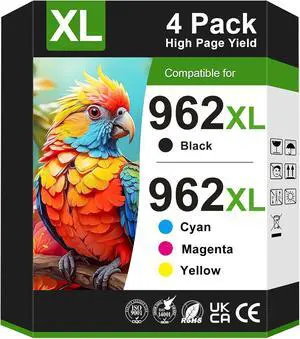 962XL Ink Cartridges Combo Pack Replacement for HP 962 Ink Cartridges HP962XL/962 (4 Pack) Work for HP Officejet Pro 9012e 9015e 9018e 9025e 9010 9012 9015 9018 9020 9025 Printer Ink 962XL Ink Cartridges Combo Pack Replacement for HP 962 Ink Cartridges HP962XL/962 (4 Pack) Work for HP Officejet Pro 9012e 9015e 9018e 9025e 9010 9012 9015 9018 9020 9025 Printer Ink
