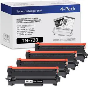 TN730 Toner Cartridge 4-Pack Page Yield Up to 1,500 Pages TN730 Toner Cartridge 4-Pack Page Yield Up to 1,500 Pages