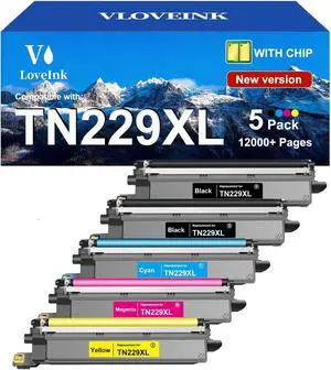 Replacement for TN229XL Toner Cartridges for Brother MFC-L3780CDW (5 Pack) Replacement for TN229XL Toner Cartridges for Brother MFC-L3780CDW (5 Pack)
